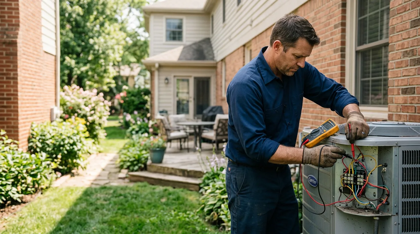 HVAC technician working near Hanna City, IL